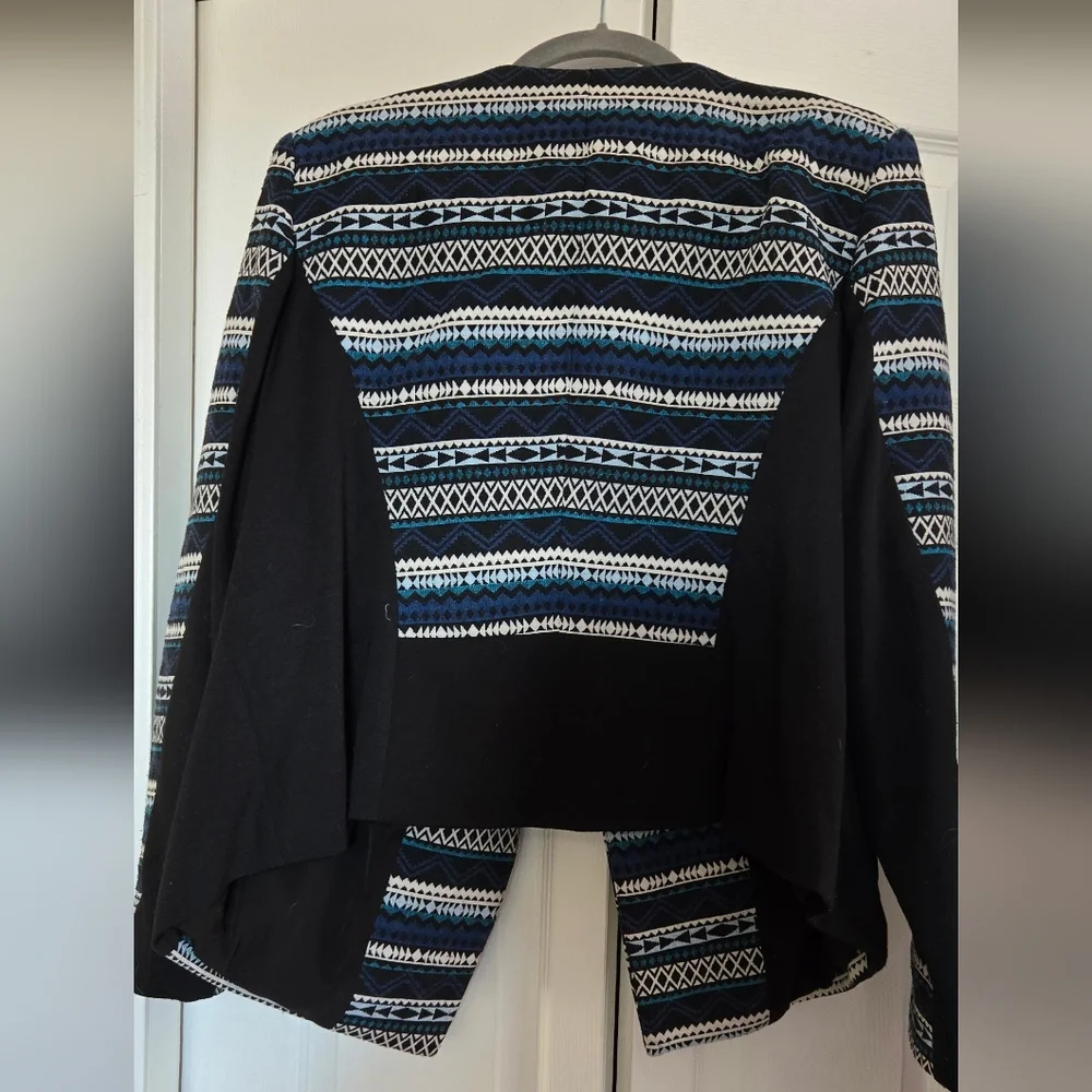 LANE BRYANT blue patterned jacket - Picture 2 of 4